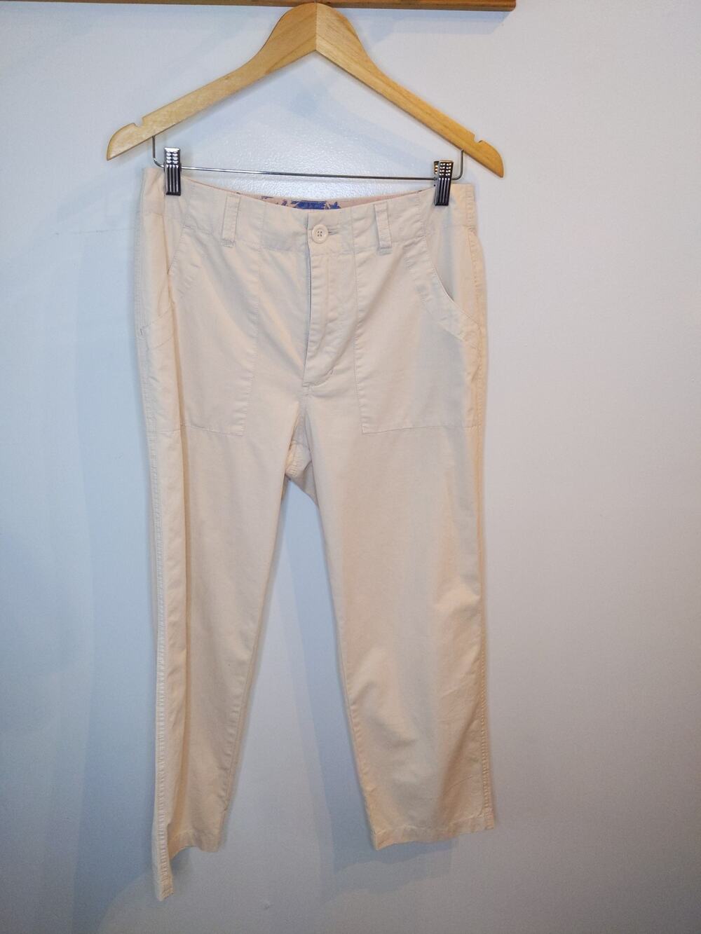 SUNDANCE Women's Khaki Chino Pants P6 Cotton Casual Preppy Neutral